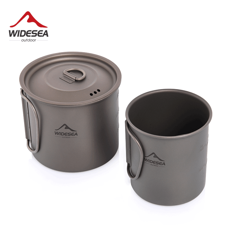 Camping Cooking Ware Set - Widesea Camping Mug Titanium Cup Tourist