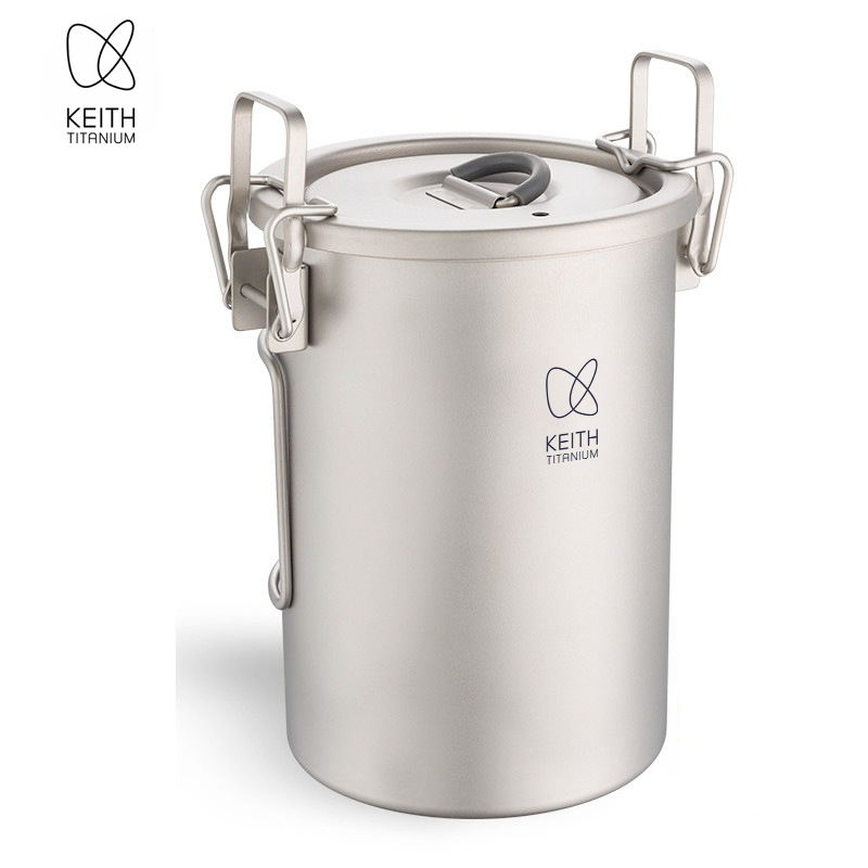 Camping Cooking Rice - KEITH Pure Titanium Rice Cooker, 900ml