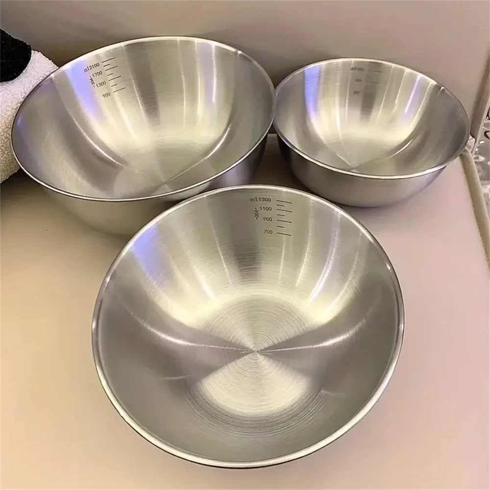 Camping Cooking Pan Set - 1-3 Stainless Steel Bowl Set with