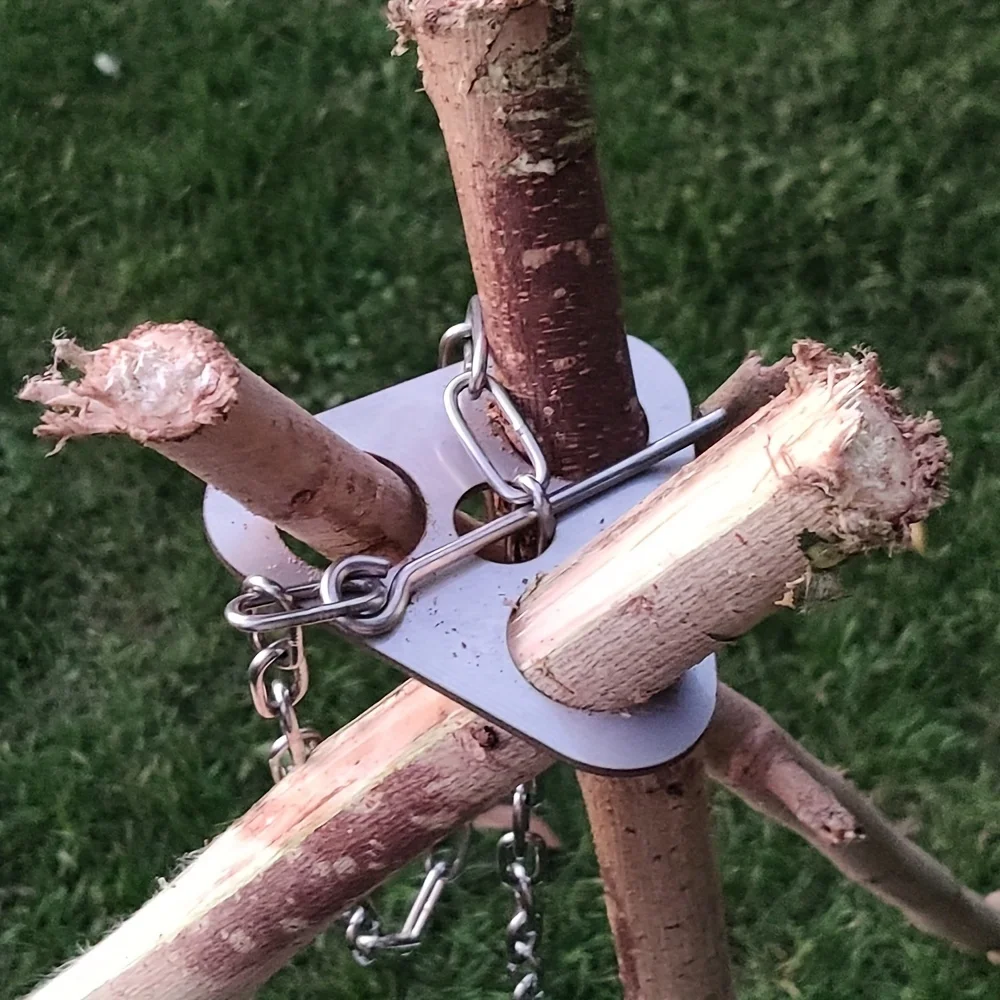 Camping Cooking Utilities - Outdoor BBQ Tripod Portable Detachable Hanging