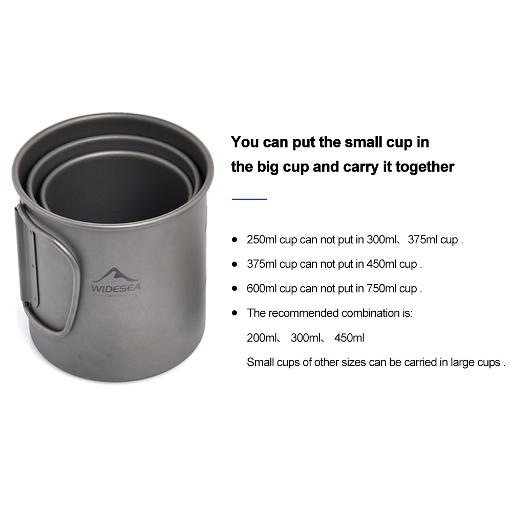 Widesea Camping Mug Titanium C - Camping Cooking Ware Set ulasan dan harga