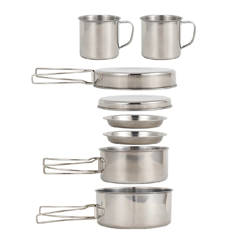 8pcs/Set Camping Cookware Mess - Camping Cooking Rice ulasan dan harga