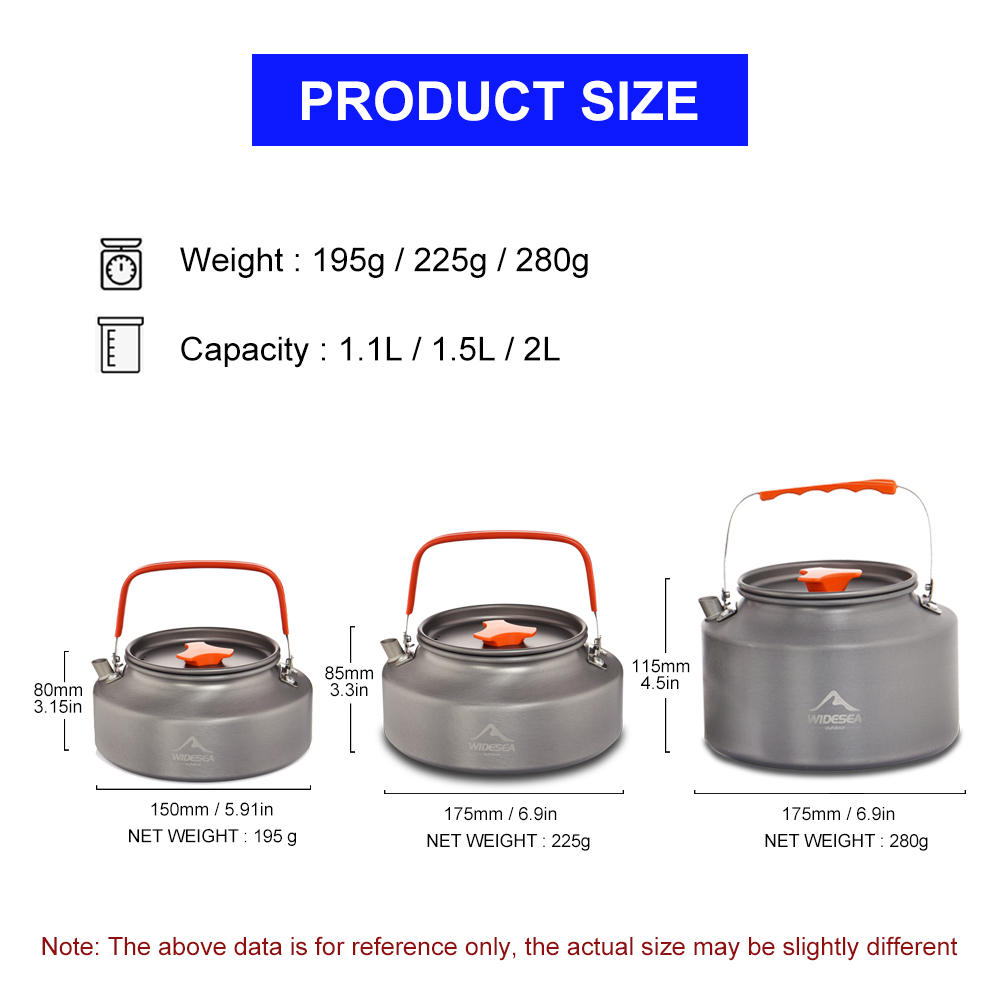 Widesea 1.1L 2L1.5L Camping Wa - Camping Cooking Pan Set ulasan dan harga