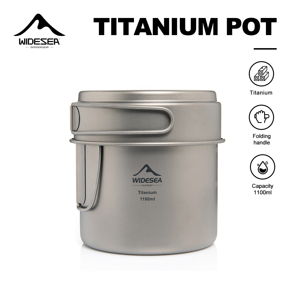 Widesea Ultralight Titanium Ca - Camping Cooking Pan Set ulasan dan harga