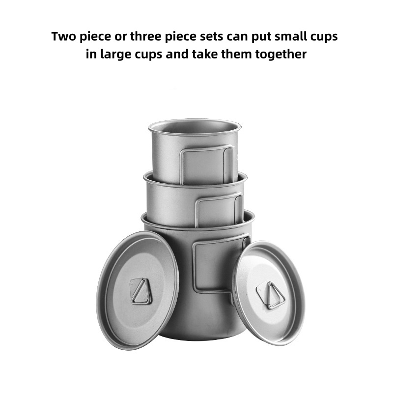 Titanium Camping Mug with Fold - Camping Cooking Ware Set ulasan dan harga