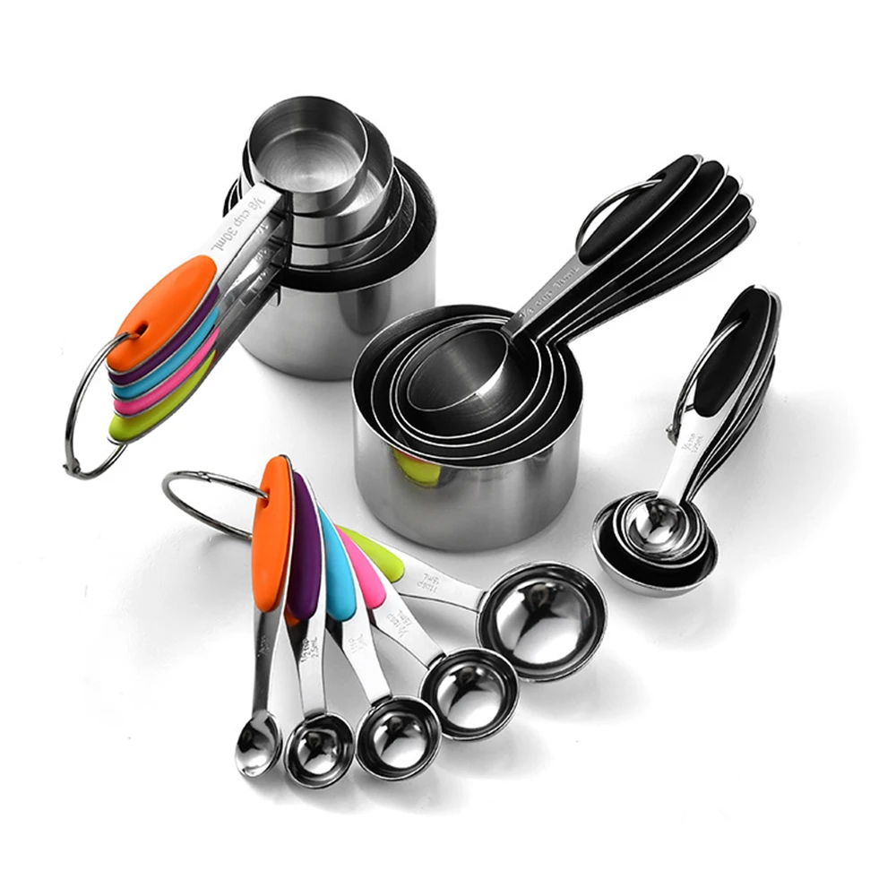 5/10Pcs Stainless Steel Measur - Camping Cooking Pan Set ulasan dan harga