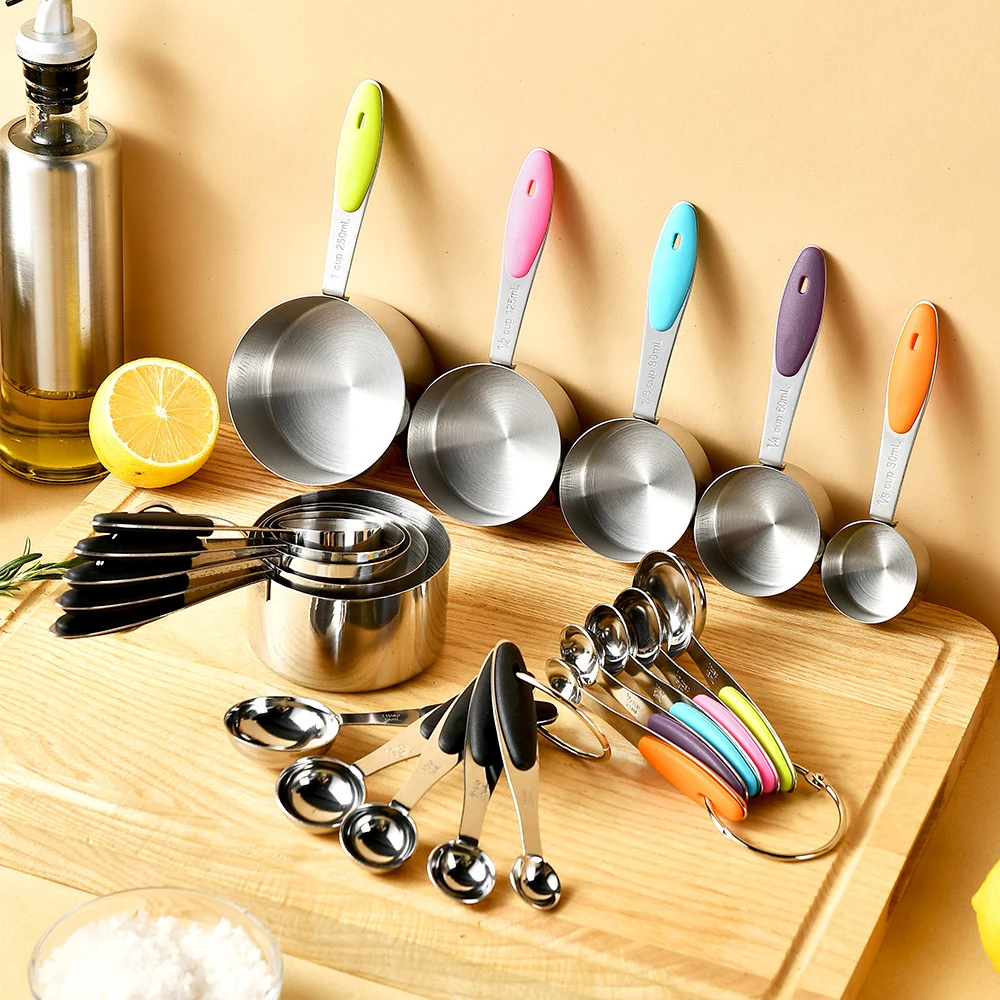 5/10Pcs Stainless Steel Measur - Camping Cooking Pan Set ulasan dan harga