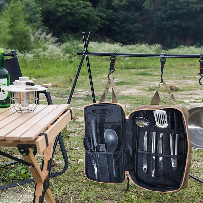 8pcs Camping Kitchen Cookware  - Camping Cooking Pan Set ulasan dan harga