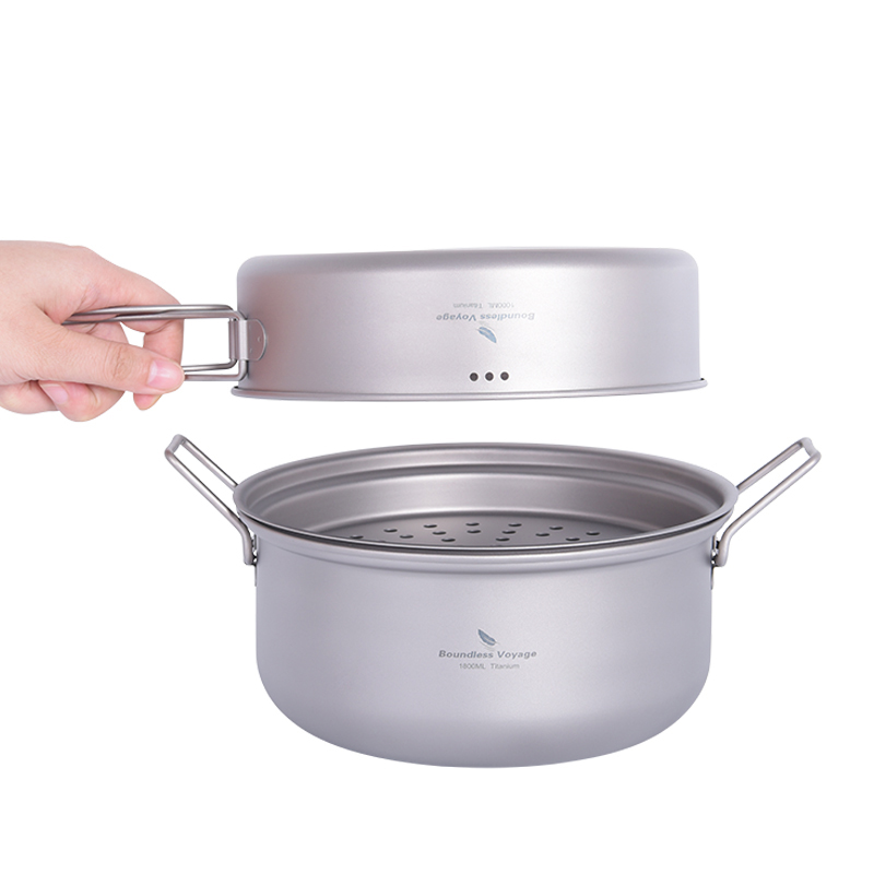 Boundless Voyage Titanium Stea - Camping Cooking Pan Set ulasan dan harga