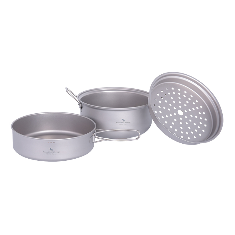 Boundless Voyage Titanium Stea - Camping Cooking Pan Set ulasan dan harga
