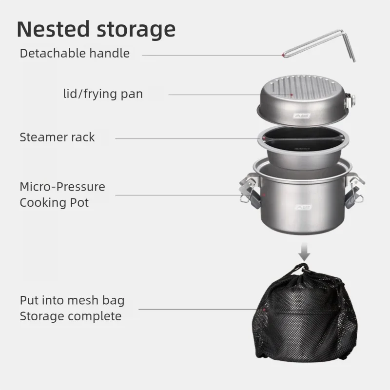 BISINNA Micro Pressure Cooker  - Camping Cooking Set 2 Person ulasan dan harga