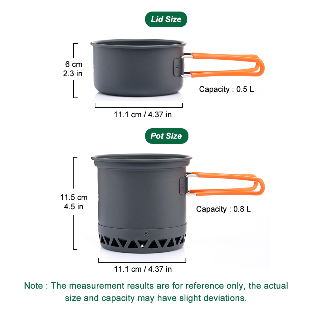 Outdoor Camping Pot 1.3L 2.3L  - Camping Cooking Set 2 Person ulasan dan harga