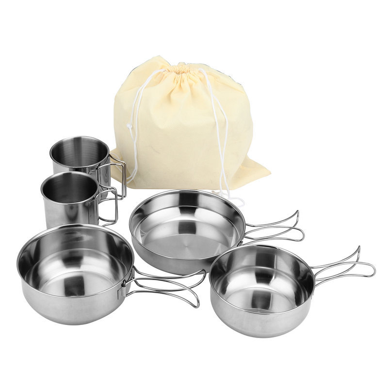 Foldable 5-piece Cups Kitchen  - Camping Cooking Ware Set ulasan dan harga