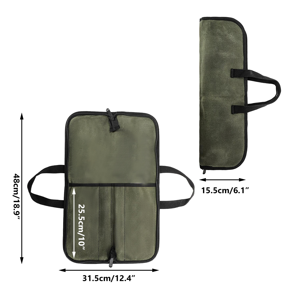 Waxed Canvas Knife Roll Bag Mu - Camping Cooking Utilities ulasan dan harga
