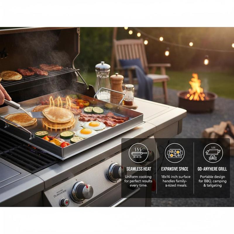 Universal Flat Top Griddle 18x - Camping Cooking Device ulasan dan harga