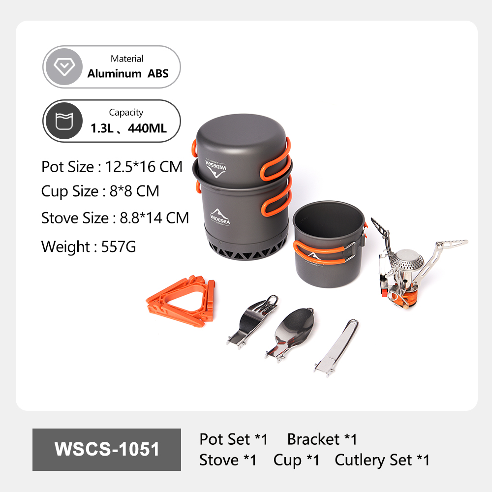 Widesea Portable Camping Cookw - Camping Cooking Set 2 Person ulasan dan harga
