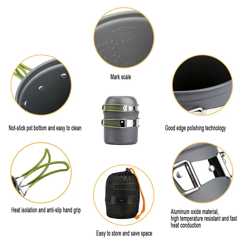 Camping Cookware Mess Kit Ultr - Camping Cooking Ware Set ulasan dan harga