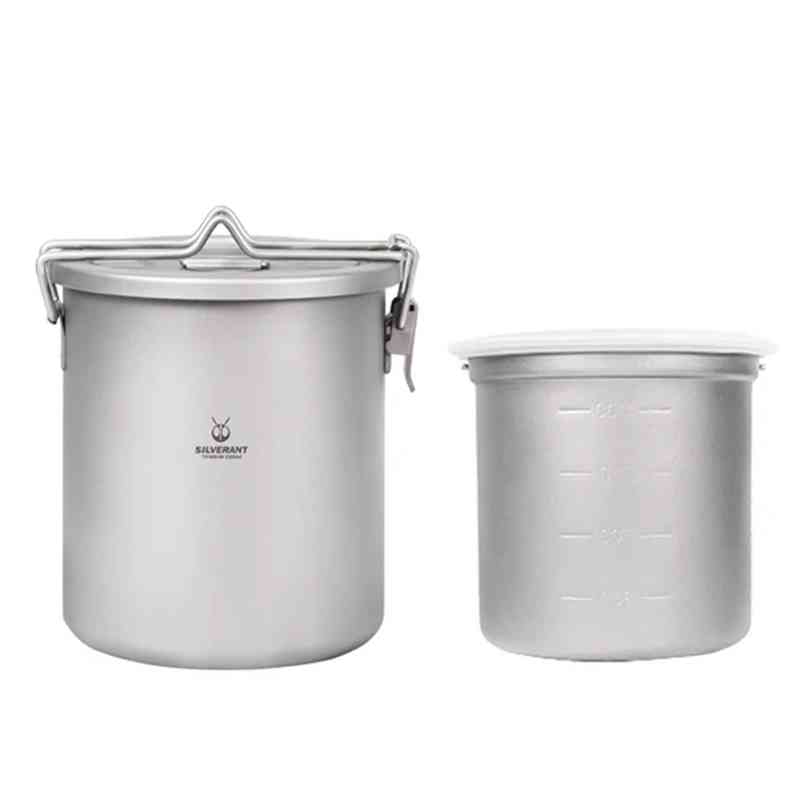 Silverant Camping Titanium Pot - Camping Cooking Rice ulasan dan harga