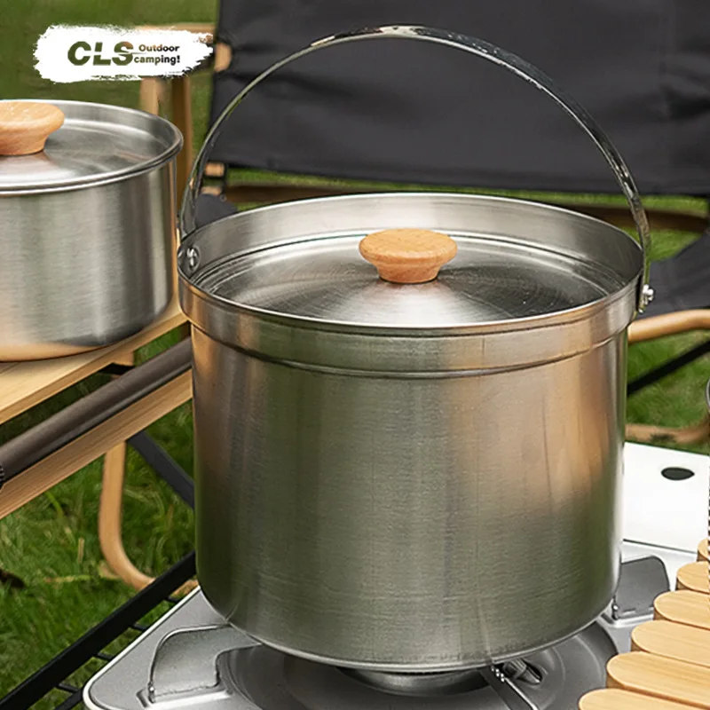 NOBANA&CLS 22PCS Stainless Ste - Camping Cooking Pan Set ulasan dan harga