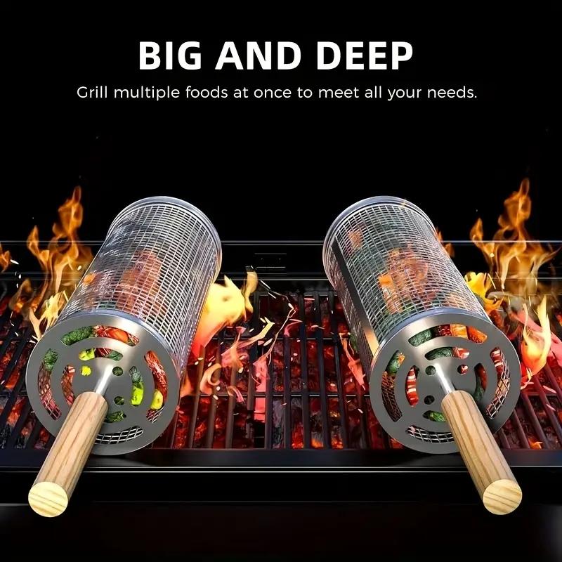 Stainless Steel BBQ Grill Bask - Camping Cooking Device ulasan dan harga