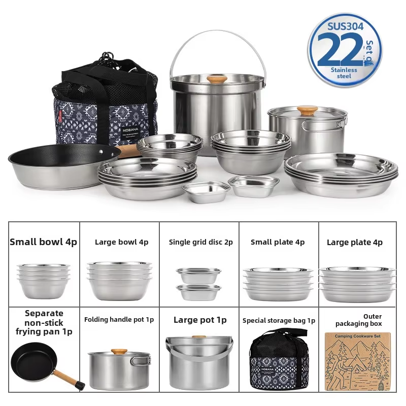 NOBANA Newest Outdoor Stainles - Camping Cooking Rice ulasan dan harga