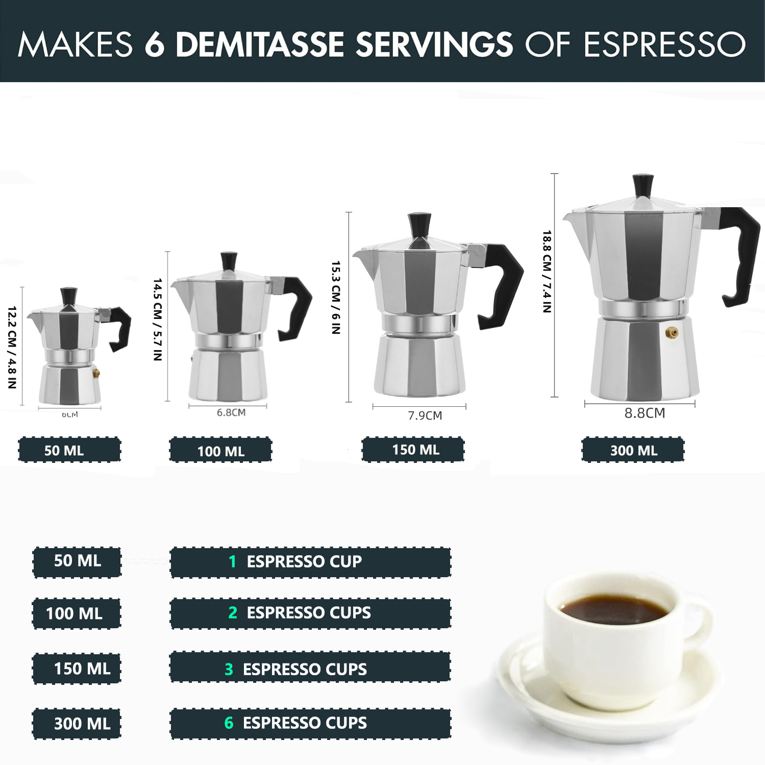 Classic Aluminum Moka Pot 50-3 - Camping Cooking Utilities ulasan dan harga