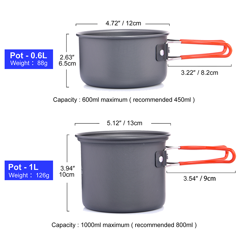 Widesea Camping Cookware Set O - Camping Cooking Pan Set ulasan dan harga
