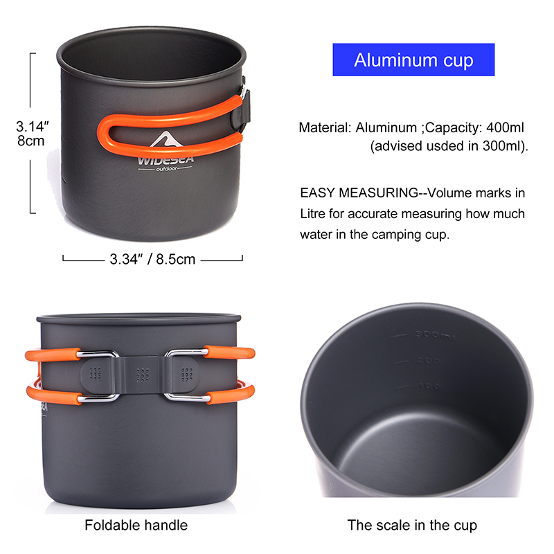 Widesea Camping Cookware Set O - Camping Cooking Pan Set ulasan dan harga