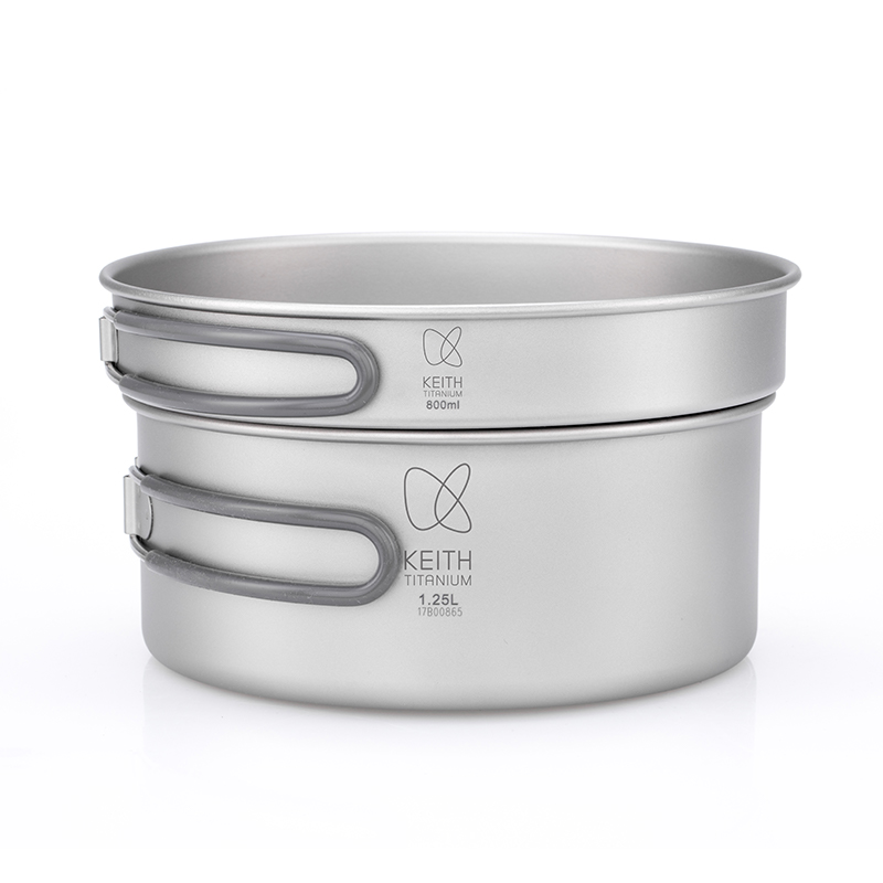 KEITH Pure Titanium 2-Piece Co - Camping Cooking Pan Set ulasan dan harga