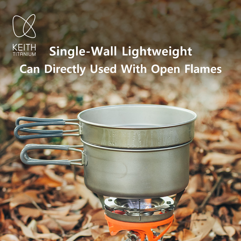 KEITH Pure Titanium 2-Piece Co - Camping Cooking Pan Set ulasan dan harga
