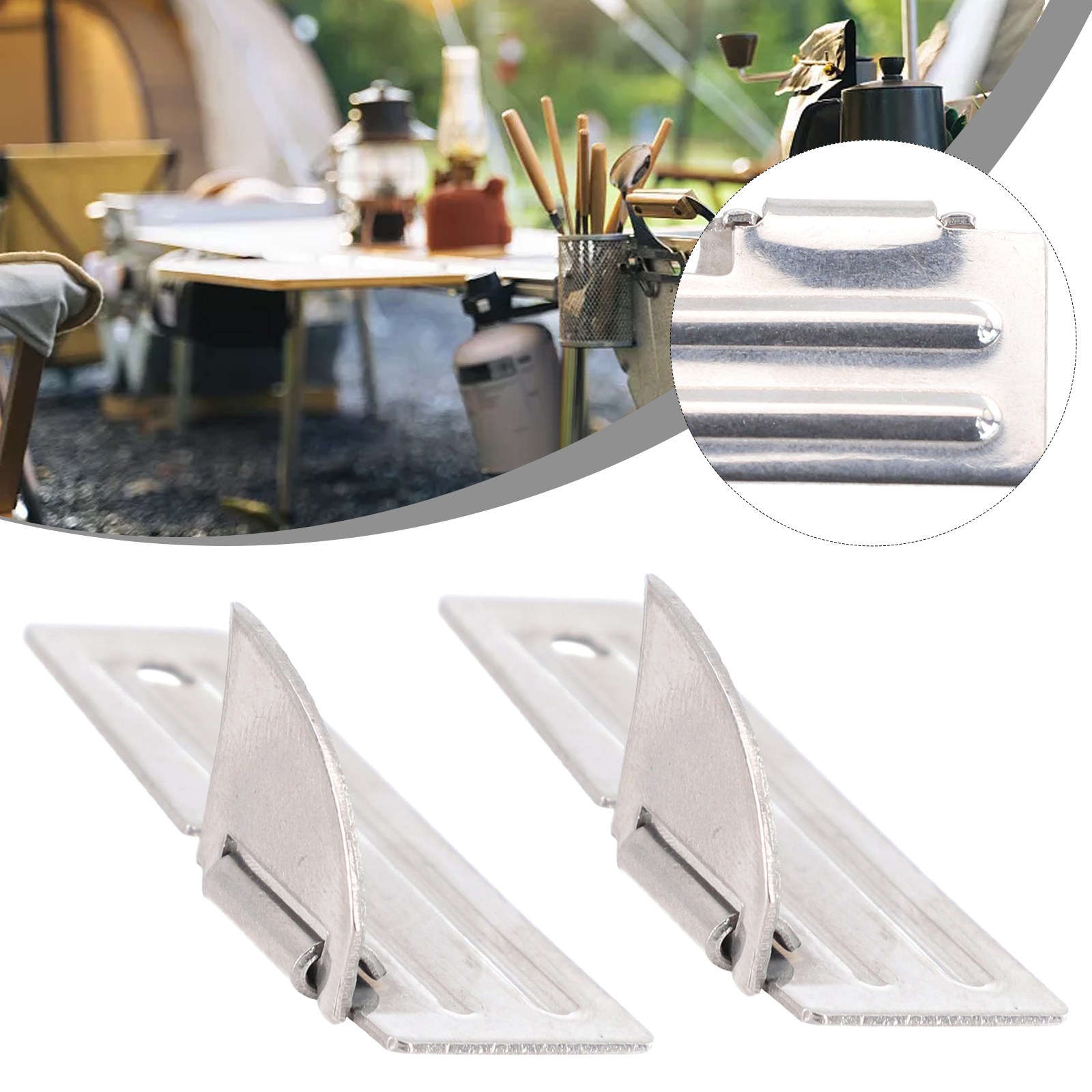 2pcs Stainless Steel Mini Fold - Camping Cooking Utilities ulasan dan harga