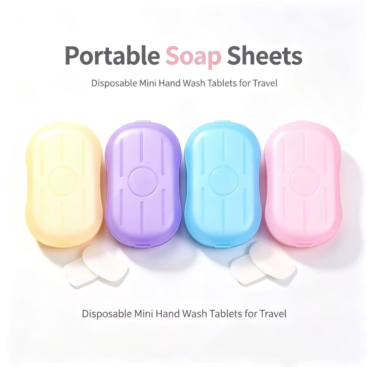 3pcs Portable Soap Paper Sheet - Biodegradable Soap Camp ulasan dan harga