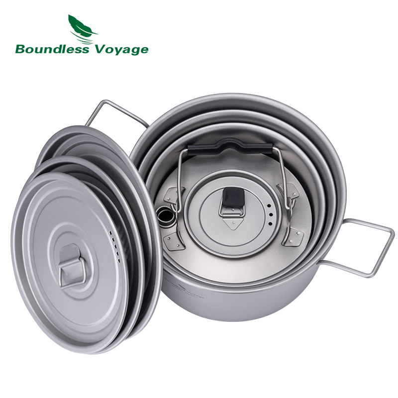 Boundless Voyage Titanium Pot  - Camping Cooking Set 2 Person ulasan dan harga
