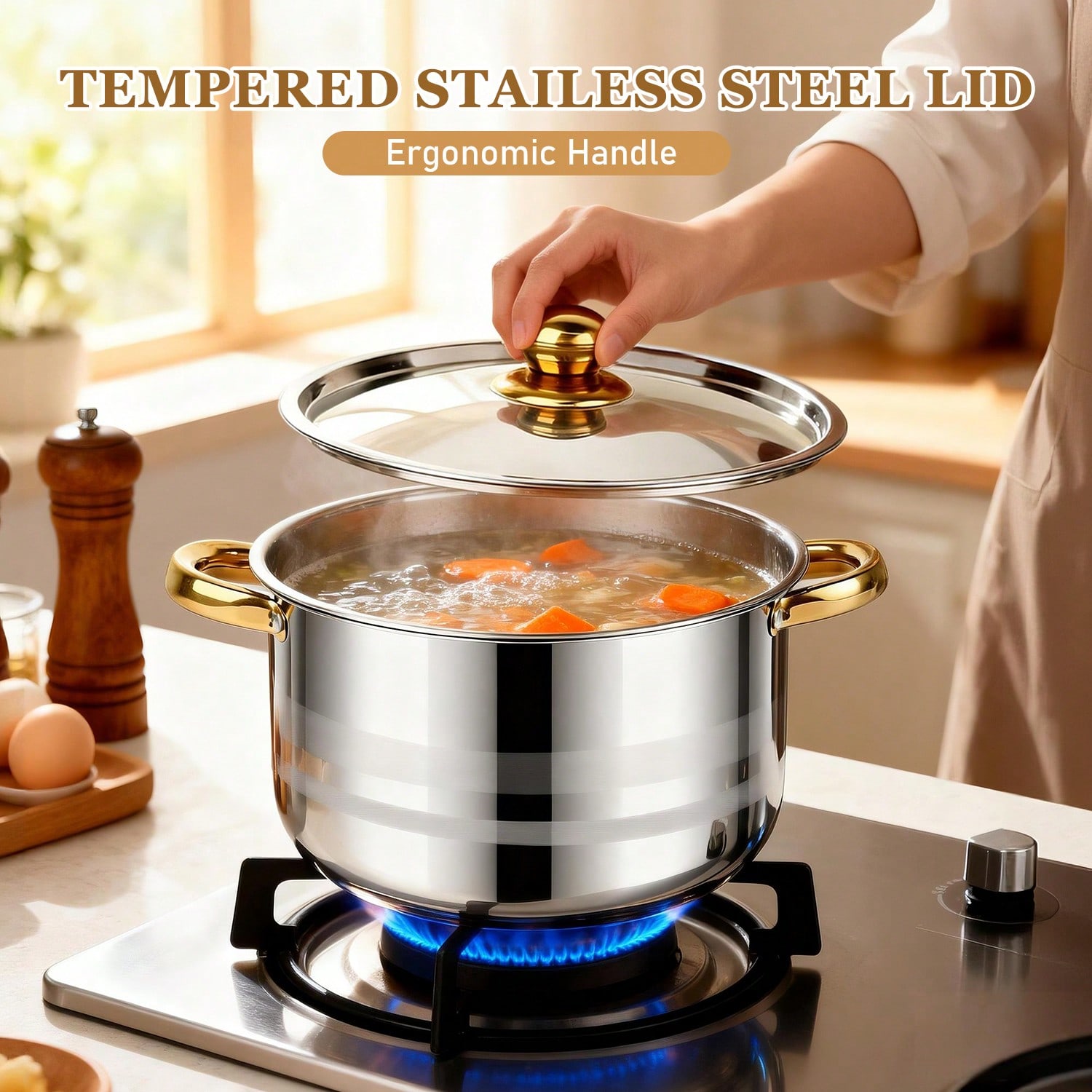 Stainless Steel Pot Set Modern - Camping Cooking Pan Set ulasan dan harga
