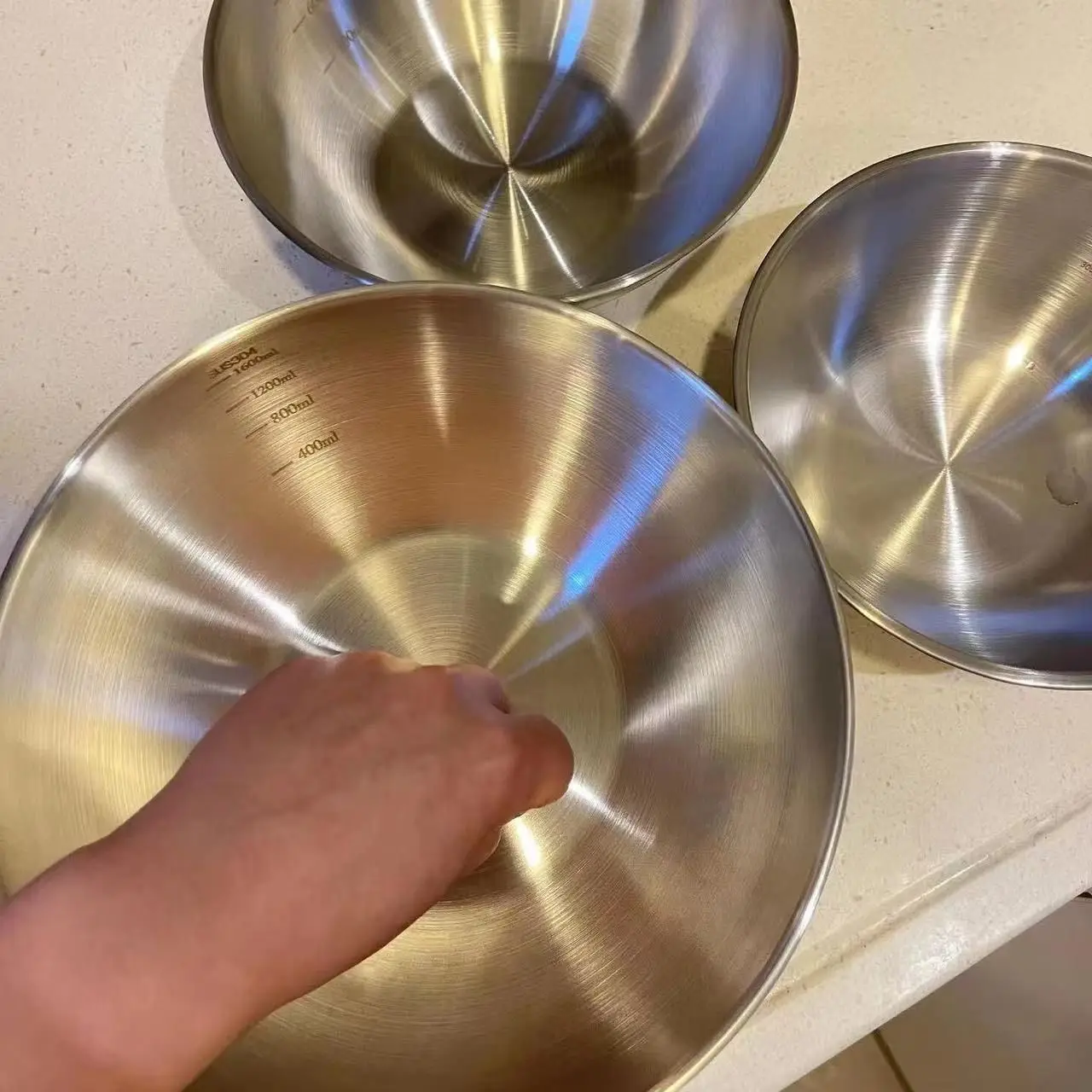 1-3 Stainless Steel Bowl Set w - Camping Cooking Pan Set ulasan dan harga