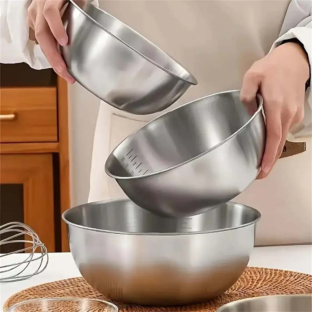 1-3 Stainless Steel Bowl Set w - Camping Cooking Pan Set ulasan dan harga