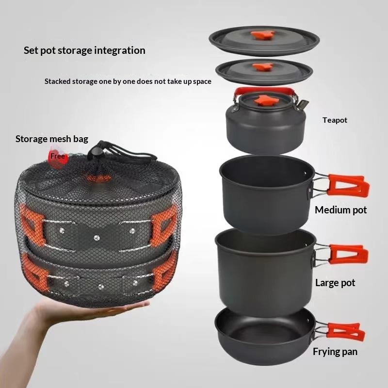 Portable Aluminum Camping Cook - Camping Cooking Ware Set ulasan dan harga