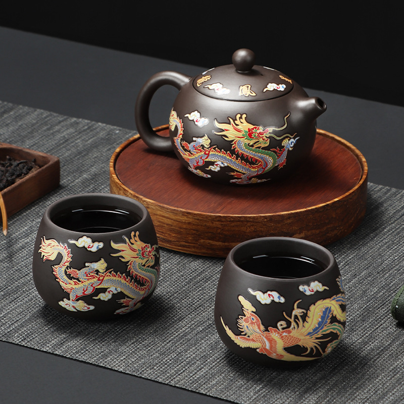 135-350ml Dragon Teapot Chines - Camping Cooking Utilities ulasan dan harga