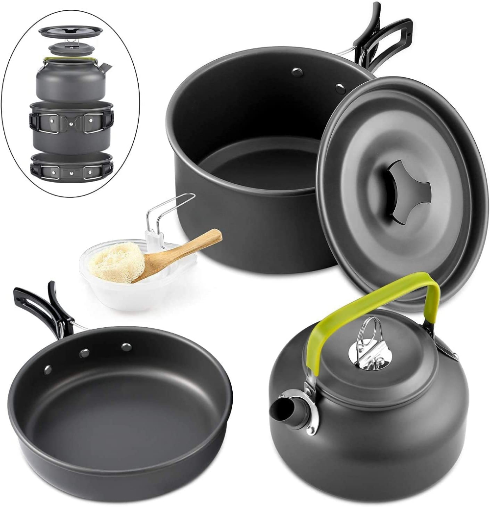 Outdoor Camping Cookware Set A - Camping Cooking Set 2 Person ulasan dan harga