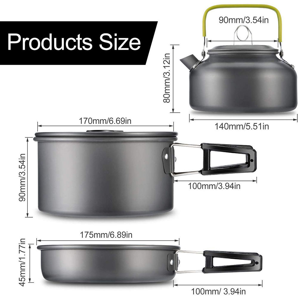 Outdoor Camping Cookware Set A - Camping Cooking Set 2 Person ulasan dan harga
