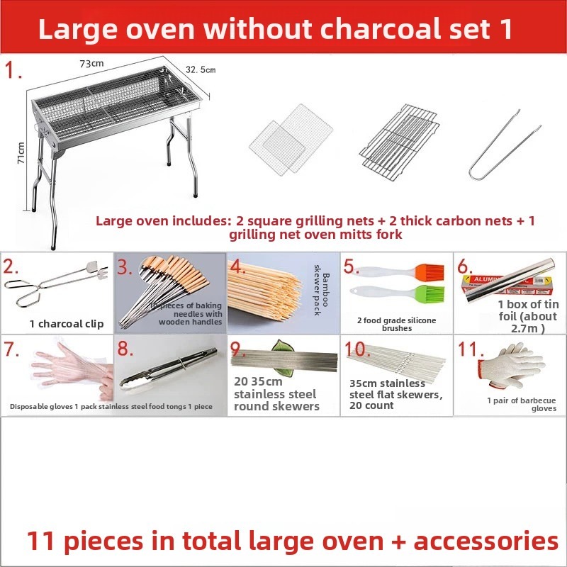 Large Folding Charcoal Barbecu - Camping Cooking Device ulasan dan harga