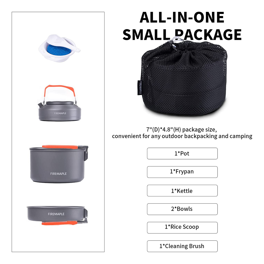 Fire Maple Picnic Pot Pan Set  - Camping Cooking Set 2 Person ulasan dan harga