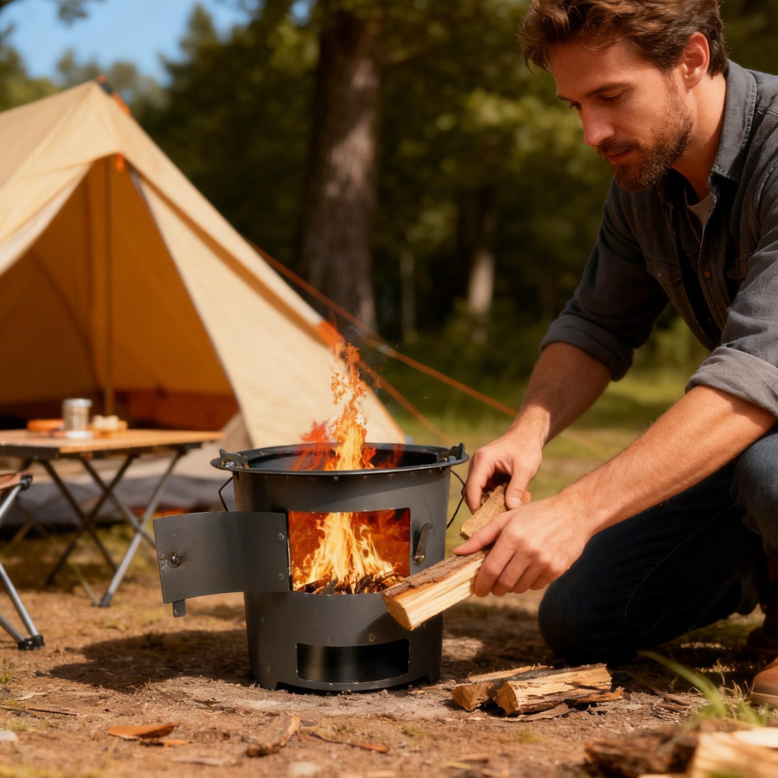 Rocket Stove Camping Portable  - Camping Cooking Gas Stove Portable Tool ulasan dan harga