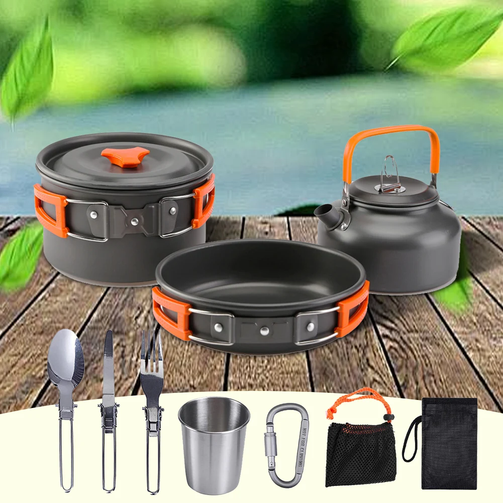 Camping Cookware Kit Kettle Po - Camping Cooking Pan Set ulasan dan harga
