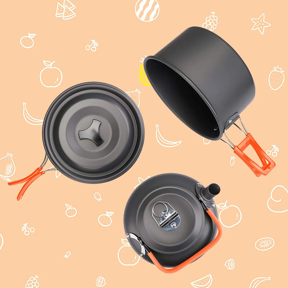 Camping Cookware Kit Kettle Po - Camping Cooking Pan Set ulasan dan harga