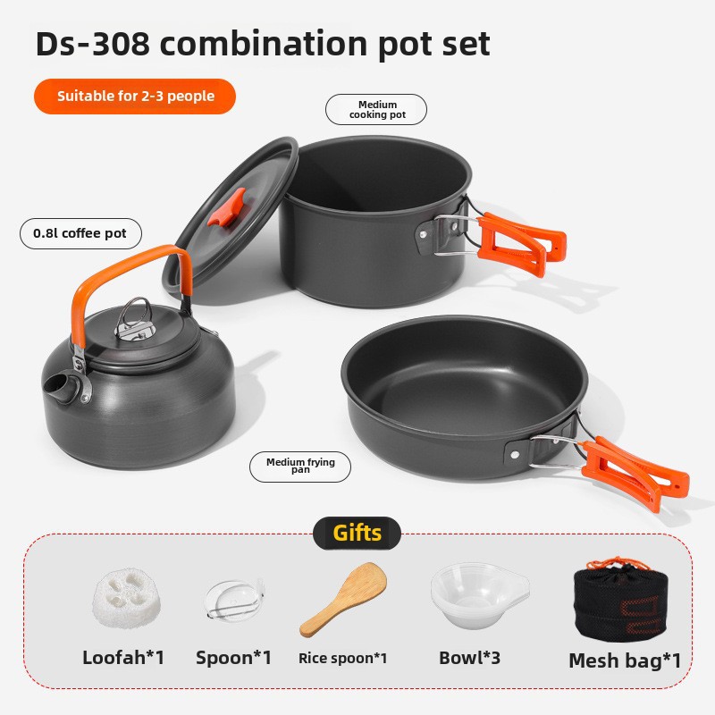 Outdoor Camping Cookware Set f - Camping Cooking Set 2 Person ulasan dan harga