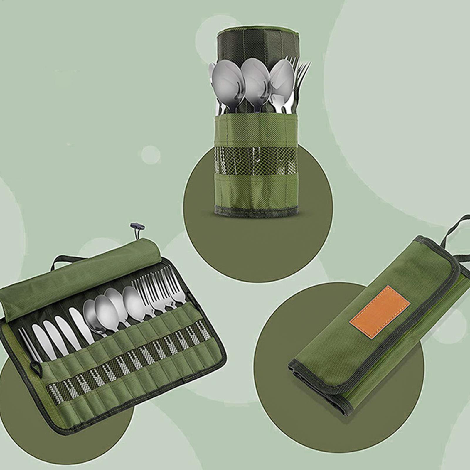 Camping Cutlery Roll Bag Kitch - Camping Cooking Utensil Roll ulasan dan harga