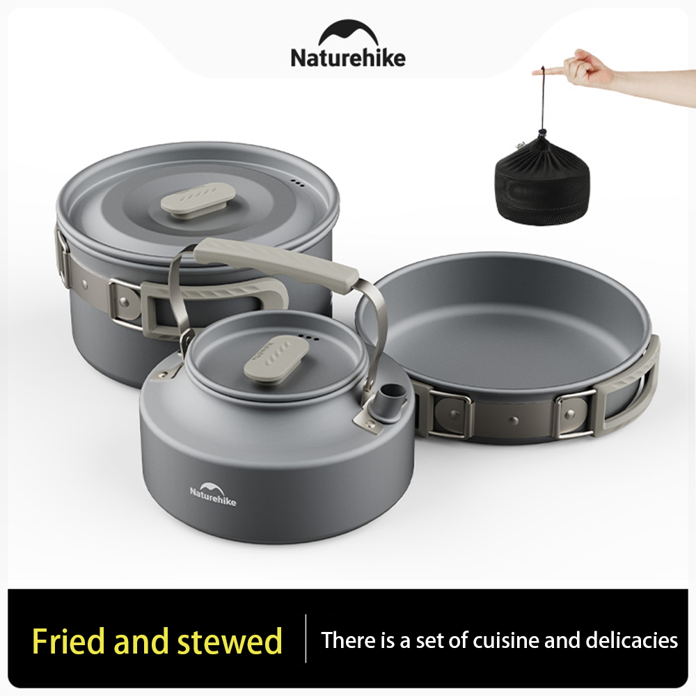 Naturehike Outdoor Pot Set,Cam - Camping Cooking Pan Set ulasan dan harga